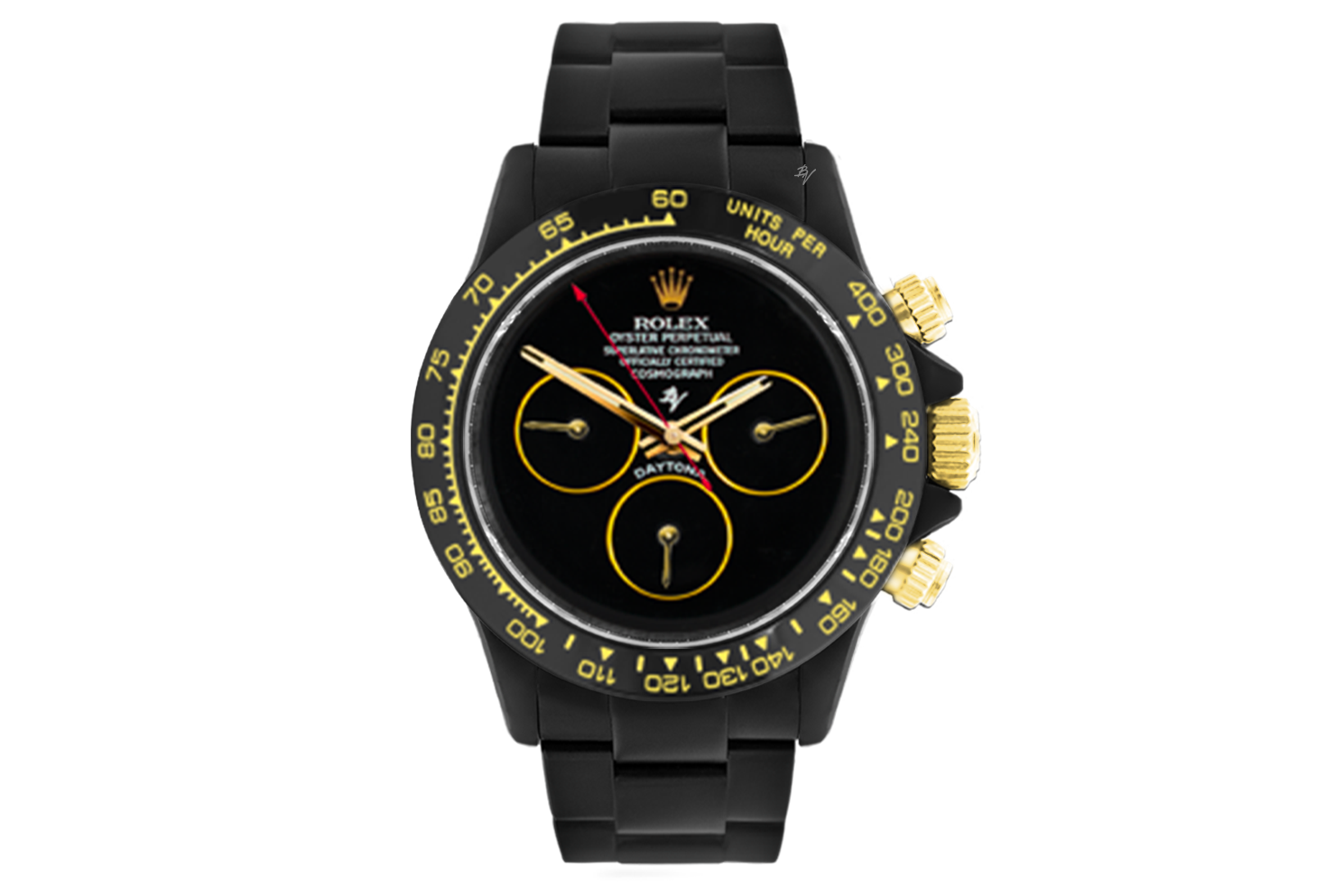 black and gold rolex watch
