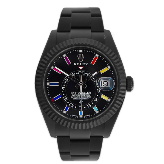 Rolex Sky-Dweller Rainbow -  Black - Limited Edition /35 Black Venom Dlc - Pvd