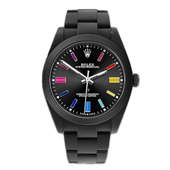 Rolex Oyster Perpetual  Rainbow - Limited Edition /35 Black Venom Dlc - Pvd