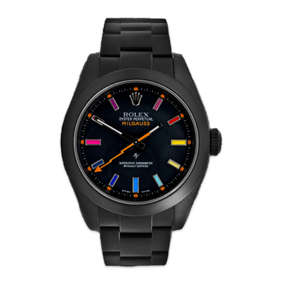 Rolex Milgauss Rainbow - Black Dial - Limited Edition /35 Black Venom Dlc - Pvd *