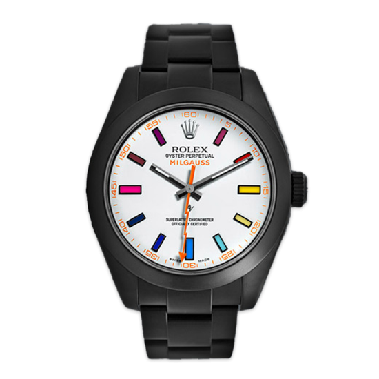 Rolex Milgauss Rainbow -  Limited Edition /35 Black Venom Dlc - Pvd