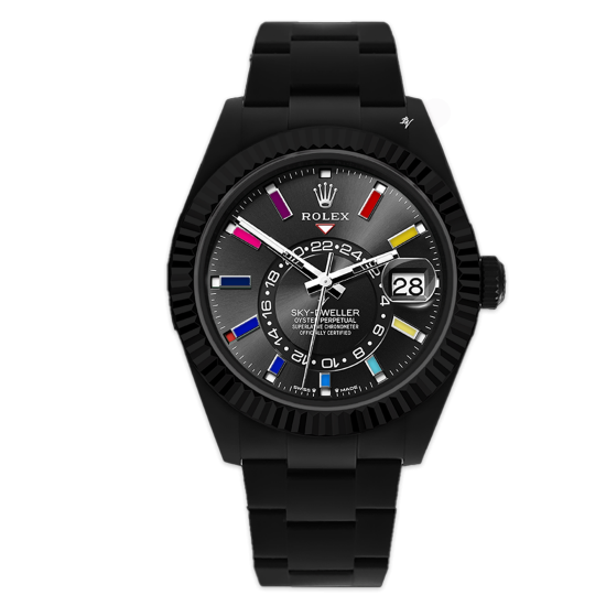 Rolex Sky-Dweller Rainbow - Black - Limited Edition /35 Black Venom Dlc - Pvd