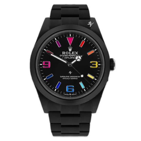 Rolex Explorer Rainbow - Limited Edition /35 Black Venom Dlc - Pvd