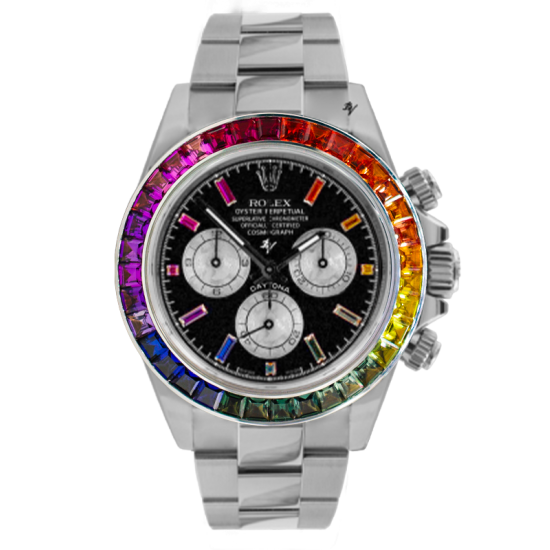 Rolex Cosmograph Daytona Rainbow Baguette  - Limited Edition /5 Black Venom Custom