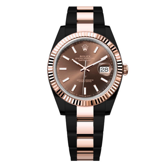 Rolex Datejust II Steel Rose Gold - Chocolate - Limited Edition /35 Black Venom Dlc - Pvd