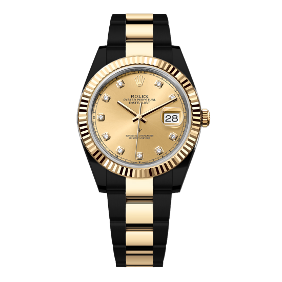 Rolex Datejust II Steel Gold - Diamonds - Limited Edition /35 Black Venom Dlc - Pvd