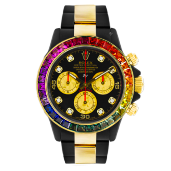 Rolex Cosmograph Daytona  Rainbow MK2 - Limited edition /10 Black Venom Dlc - Pvd